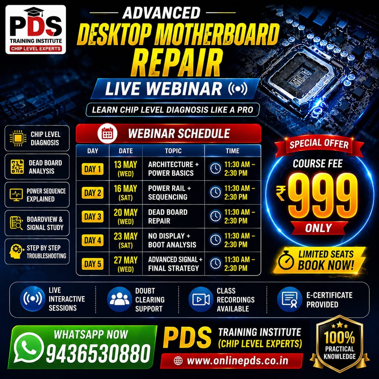 PDS Advanced Motherboard Repair Webinar 2026